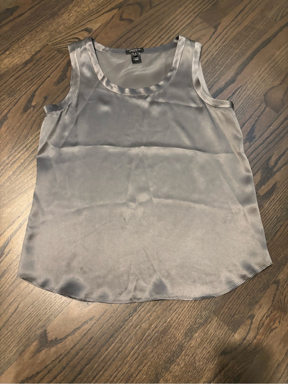 LAFAYETTE 148 grey silk tank